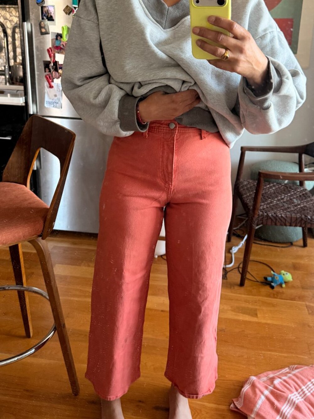 Universal Thread Cropped High-Rise Jeans in Terracotta